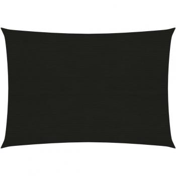 Toldo de vela negro HDPE 160 g/m² 3,5x5 m