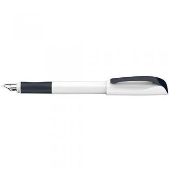 Schneider Vivaz 169001 - Pluma estilográfica, color blanco con gris carbón, 1ea