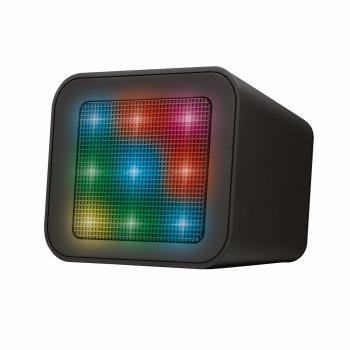 Dixxo Cube con Luces LED Integradas, Batería Recargable y Autonomía de 7H, Alcance Bluetooth de 10M - Negro