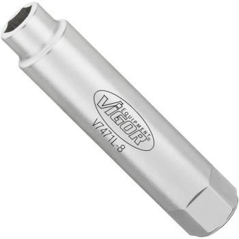 Juego de llaves de vaso VIGOR V7471L-8, insertable para pinza de freno, tamaño 8 mm