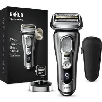 Braun Series 9 Pro 9417S Afeitadora Seco/Mojado Inalámbrica con Pantalla LED Plata y Recortadora ProLift