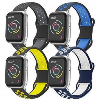 Correa de Reloj Compatible con Apple Watch 44 mm 42 mm 40 mm 38 mm, Correa de Repuesto de Silicona Suave y Agradable para la Piel, Compatible con la Serie iWatch 5/4/3/2/1