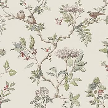 Laura Ashley Elderwood Patterned Wallpaper, FSC® Certified, Vibrant Print, 10 Meters Long