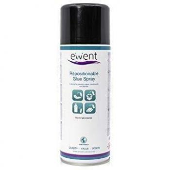 Ewent EW5625 - Spray de pegamento reposicionable 400ml - Pegamento para materiales ligeros