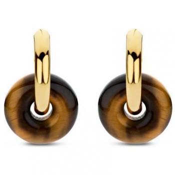 Pendientes de mujer Ti Sento modelo 7855TE, joyería de lujo, diseño elegante, material en plata925 con baño de oro rosa, incrustaciones de circonitas brillantes