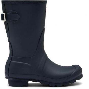 Hunter Women's Short Back Adjustable Wellington Boots - Navy - Size: 4