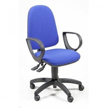 Silla de Oficina Unisit Team SY Azul con Respaldo Ajustable, Mecanismo Sincro, Asiento Acolchado, Reposabrazos Incluidos - TMSY/BRJ