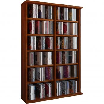VCM Ronul-Torre para CD/DVD, para 300 CDs, sin Puerta de Cristal, Color Vetas de Nogal