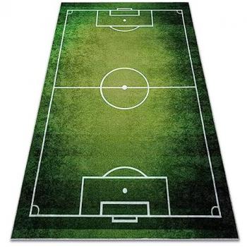 Alfombra Lavable Antideslizante Junior Campo de Fútbol Verde 140x190 cm