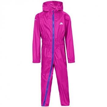 Trespass Button II Traje Impermeable, Infantil, Hot Pink, Size 12/18
