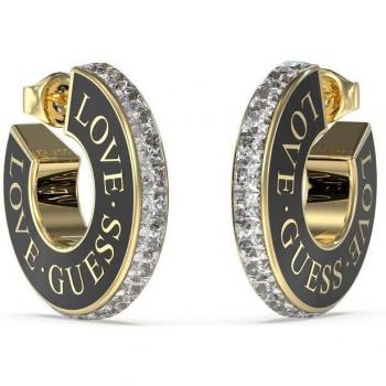 Pendientes Love Guess de acero dorado