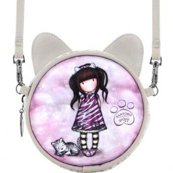 Bolso Bandolera Gorjuss Ruby Wild Gris - Modelo Redondo de 13,5 x 5,5 x 13,5 cm