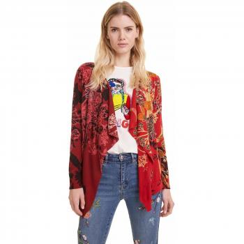 Desigual Pullover Adriana Suéter, Rojo