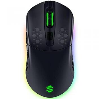 Black Shark Raton Inalambrico, 10,000 DPI Raton Gaming Ratón Mouse Inalambrico y Con Cable,Raton USB Con Cable Cáscara de Panal, 6 Botones Programables, Recargable RGB Raton Ordenador para PC Portatil