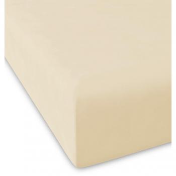 Guy Laroche - Sábana bajera de algodón 200 hilos PURE crema 100x200+28 cm