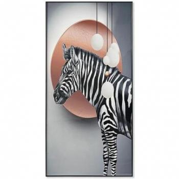 Cuadro DKD Home Decor Cebra (80 x 3 x 160 cm)
