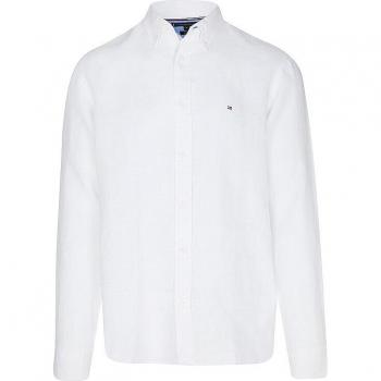 Camisa lisa de lino manga larga Tommy Hilfiger