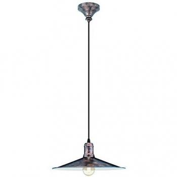 Lámpara Colgante Vintage Eglo Bridport Cobre 1 Bombilla E27