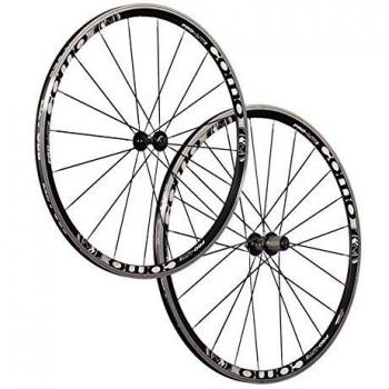 Juego de ruedas para bicicleta de carreras de 28 pulgadas Pro Lite con 20/24 radios, para 7-10 velocidades en color negro.