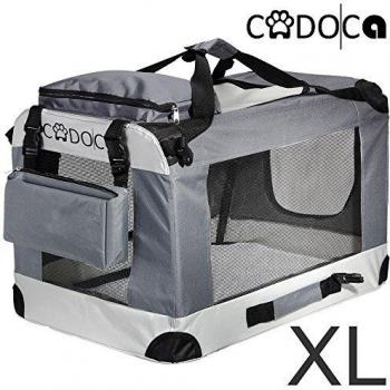 Transportín Plegable para Perros y Gatos XL 82x56x58cm con 2 Bolsillos - Deuba Cadoca