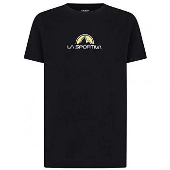 Camiseta de escalada La Sportiva Brand manga corta negra para hombre - Talla L
