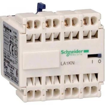 Contacto auxiliar Schneider Electric LA1K, montaje frontal, terminal de bornes de resorte, 2NC + 2NO, 600 Vac, 10 A