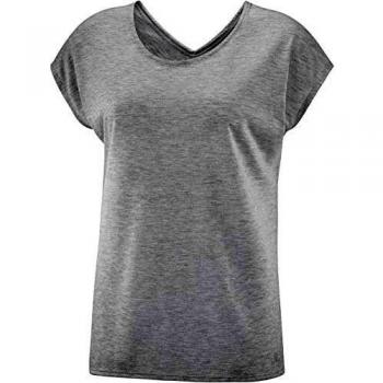 SALOMON Coet SS tee Camiseta De Manga Corta, Mujer, Lunar Rock/Heather, XS