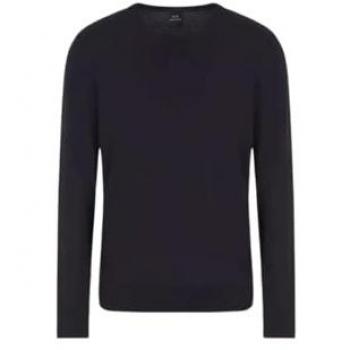 Armani Exchange Men's Navy V-Neck Wool Sweater, Size S