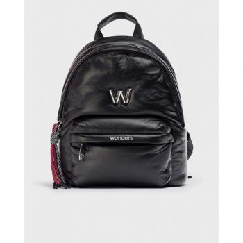 Wonders Mochila de mujer Perla acolchado en negro