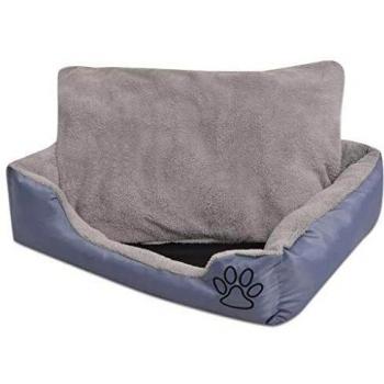 vidaXL Cama para perro con cojín acolchado talla XXL gris