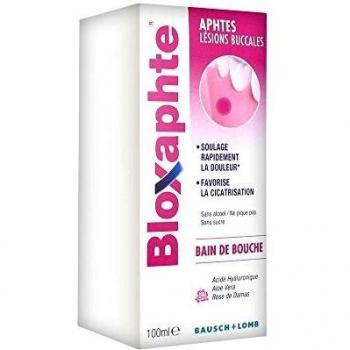 Bloxaphte Bain de Bouche 100 ml - Sin Alcohol, Para Lésiones Bucales y Ácido Hialurónico