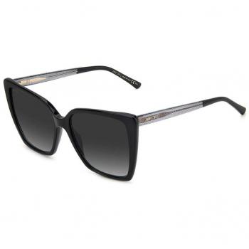 Jimmy Choo Black Square Sunglasses with Grey Gradient Lenses, Women's, One Size