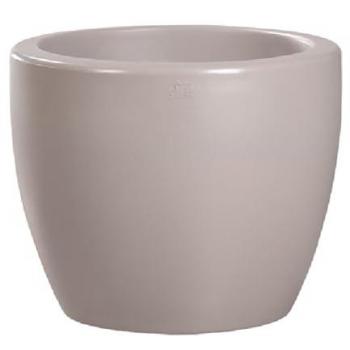 Maceta Ordesa 40cm Blanca de Polietileno Lineal - Modelo Cemento