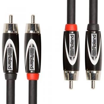 Cable doble de interconexión de la serie Black de Roland — Conectores RCA, 3 m de longitud - RCC-10-2R2R