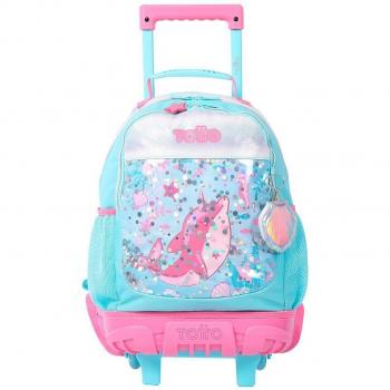 Mochila Totto Pink Ocean-Z9LM con ruedas mediana infantil