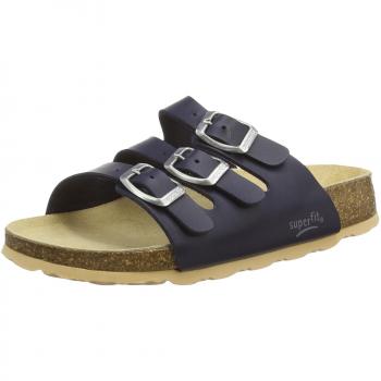 Superfit Fussbettpantoffel - Zuecos de Material sintético Niños, Color Azul, Talla 30