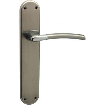 Juego de Manilla de Placa Jandel 242 x 130 x 55 mm - Niquel Satinado y Niquel Brillo