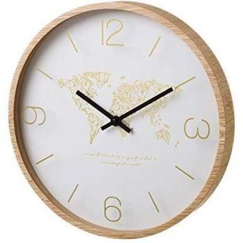 D'CASA - Reloj de Pared de Madera Beige nórdico para Cocina Vitta