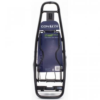 CONTEC H.R.-Gepäckträger 'Trucker DLX Classic' SB-verpackt, 24'-28' verstellbar, Aluminium Schmaler und funktioneller Träger mit Federklappe, elegante Abdeckung der vorderen Befestigung, max. Zuladung: 25kg, Gewicht: 675g, schwarz