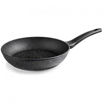 Lacor 26822 Java Antiadherente, Sartén de Aluminio Forjado, Apta para Todas Las Cocinas, Difusor Full Induction, Ecológica y Libre de PFOA, 22cm, Negro