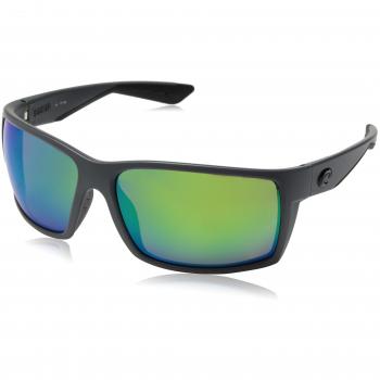 Costa Reefton Polarized Mirror Sunglasses - Matte Gray/Green 580P