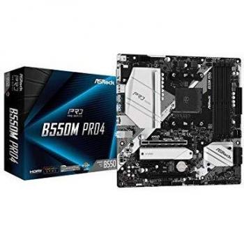 Asrock B550M PRO4 Motherboard, Supports 3rd Gen AMD4 Ryzen, PCIe 4.1