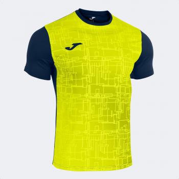 Camiseta manga corta hombre elite viii marino amarillo flúor