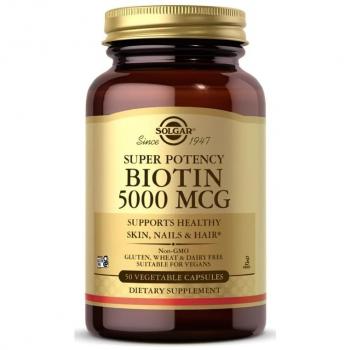 Solgar Biotin 5000 µg Vegetable Capsules - Pack of 100