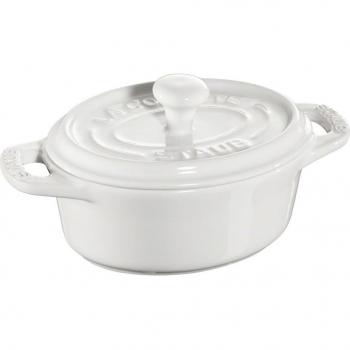 Staub - Mini Cocotte Ovalada de Cerámica Esmaltada, Ideal para Estofar y Guisar