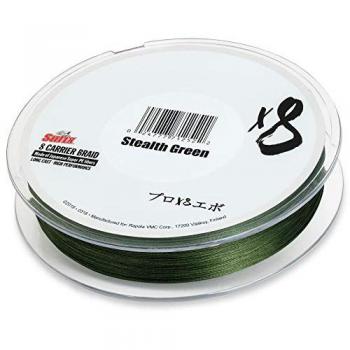 Sufix Línea Trenzada X8 150 M - Tresse 8 Brins X8 Braid - 150m - Stealth Green - D.0.19mm - R.15.5Kg - SX8185GR