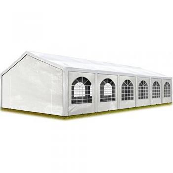 CARPASOL TOOLPORT Carpa de fiesta de alta calidad 6x12 m, carpa para fiestas, carpa de lona PE 450 N, carpa de jardín, carpa para fiestas blanca impermeable