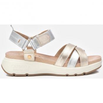Sandalias de piel 161480 beige para mujer