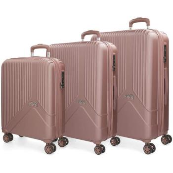 MOVOM Trendy Set 3 maletas, 222 litros, 76 cm, Rosa
