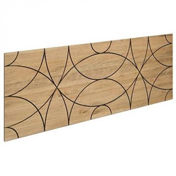 Cabecero Cama Círculos Eco 160x60cm en Madera Maciza de Pino Acabado Vintage Estilo Industrial